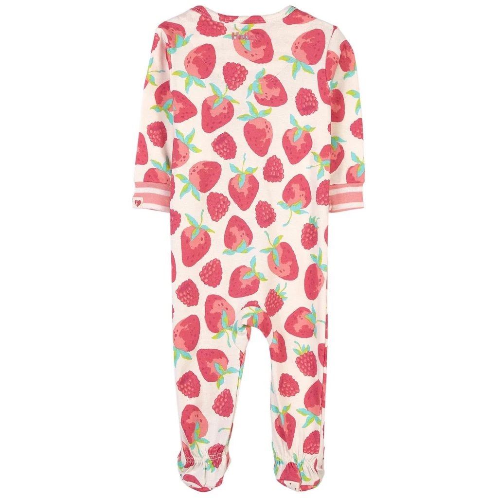 Hatley Delicious Berries Print Footed Baby Body Pink 2 Hatley Delicious Berries Print Footed Baby Body Pink - Image 2