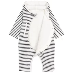 PETIT BATEAU Padded Striped Onesie Marshmallow/Smoking 6 PETIT BATEAU Padded Striped Onesie Marshmallow/Smoking -PETIT BATEAU Store 1024x1024 3214
