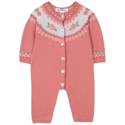 TARTINE ET CHOCOLAT Onesie With Button Closure Rose