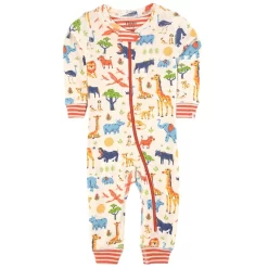 Hatley Wild Safari Print Footed Baby Body Cream
