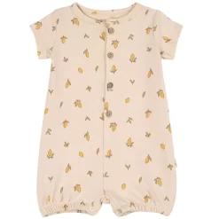Frans GOTS Romper With Lemon Print Cream