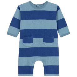 PETIT BATEAU Striped Romper Crepuscule/Rover