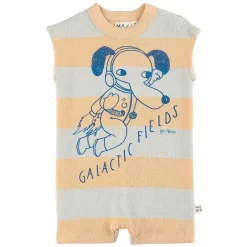 Doggonaut Terry Romper Blonde/Wan Blue