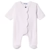Jacadi Scallop Footed Baby Body Pink