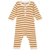 PETIT BATEAU Striped One-piece Beige