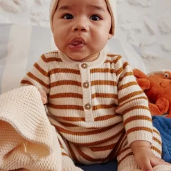 PETIT BATEAU Striped One-piece Beige -PETIT BATEAU Store 1024x1024 3441