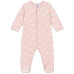 PETIT BATEAU Printed Footed Baby Body Pink