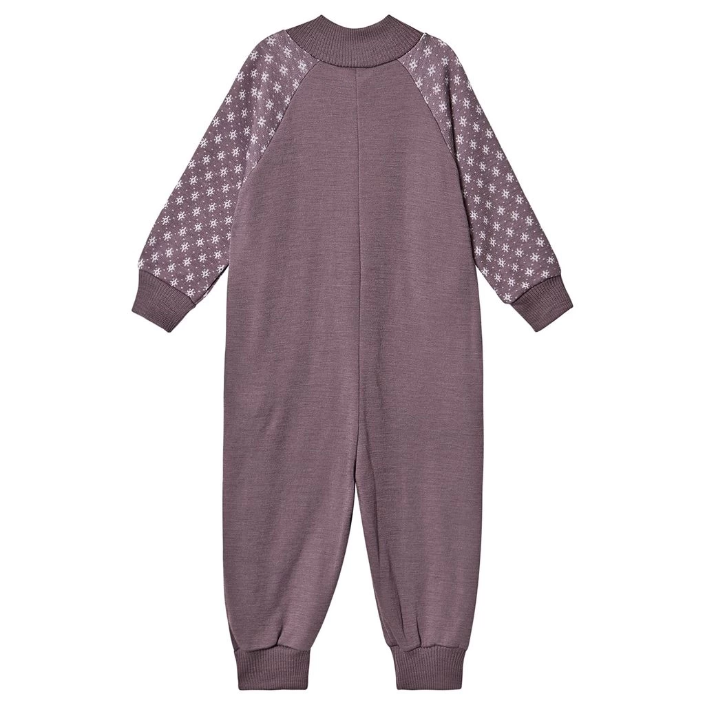 Joha Frosty Wool Onesie Purple 2 Joha Frosty Wool Onesie Purple - Image 2