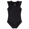 Glitter Frill Tank Leotard Black