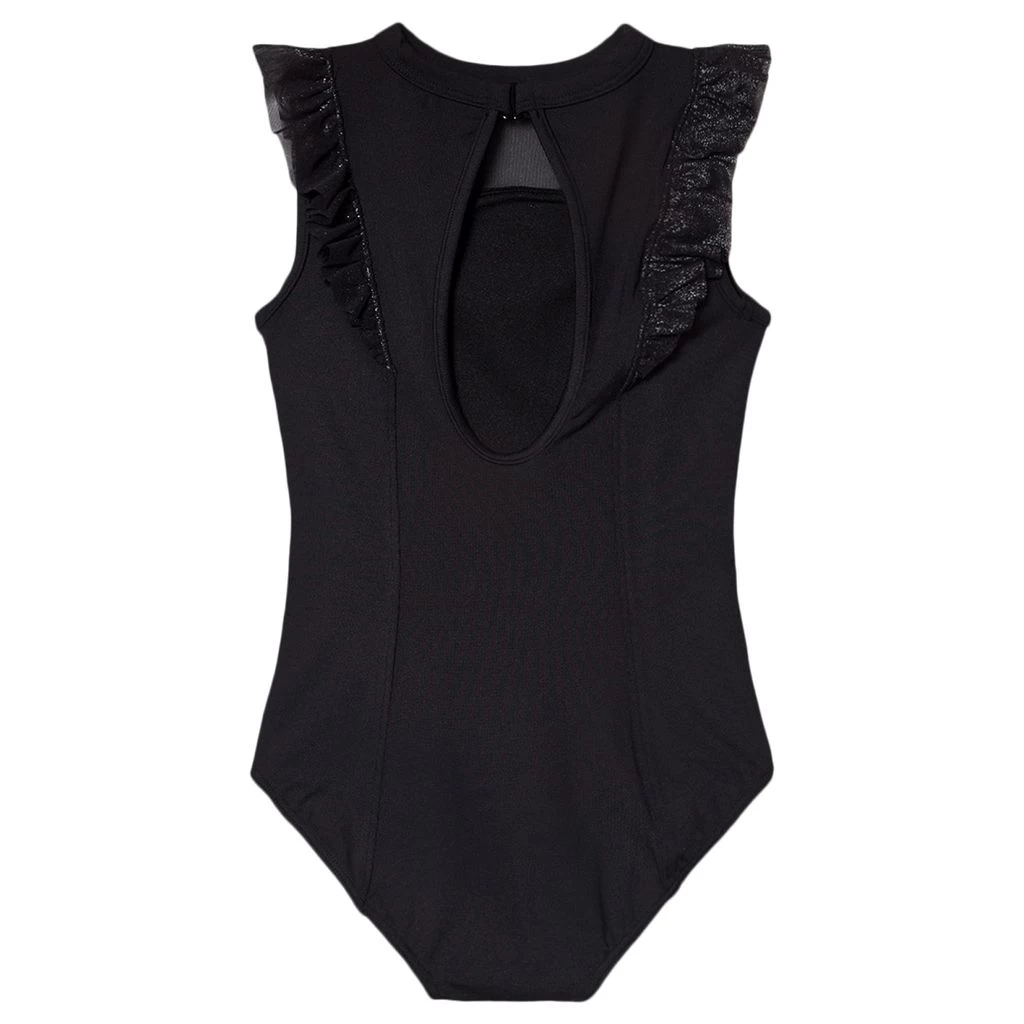 Glitter Frill Tank Leotard Black 2 Glitter Frill Tank Leotard Black - Image 2