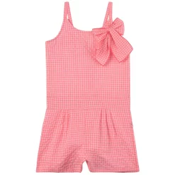 Billieblush Gingham Romper Pink