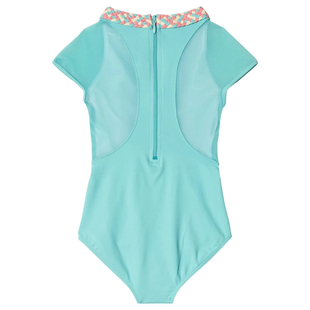 Alisha Cap Sleeve Leotard Teal/Gelato Weave 3 Alisha Cap Sleeve Leotard Teal/Gelato Weave - Image 3