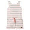 Carrement Beau Multi Stripe Jersey Romper Pale Pink