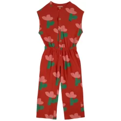 Bobo Choses Floral Jumpsuit Red