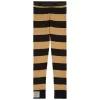 Wonderland Branded Striped Leggings Black/Mocha