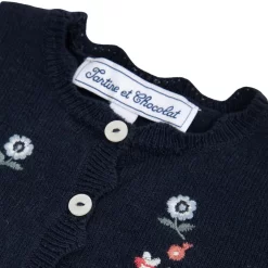 TARTINE ET CHOCOLAT Embroidered Floral Cardigan Navy -PETIT BATEAU Store 1024x1024 379