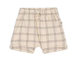 Plaid Crepe Shorts Cream