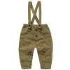 Printed Sweatpants With Suspenders Khaki