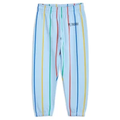 Mini Rodini GOTS Striped Sweatpants Pale Blue