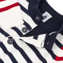 PETIT BATEAU Knitted Striped Baby Cardigan Marshmallow/Multico -PETIT BATEAU Store 1024x1024 392