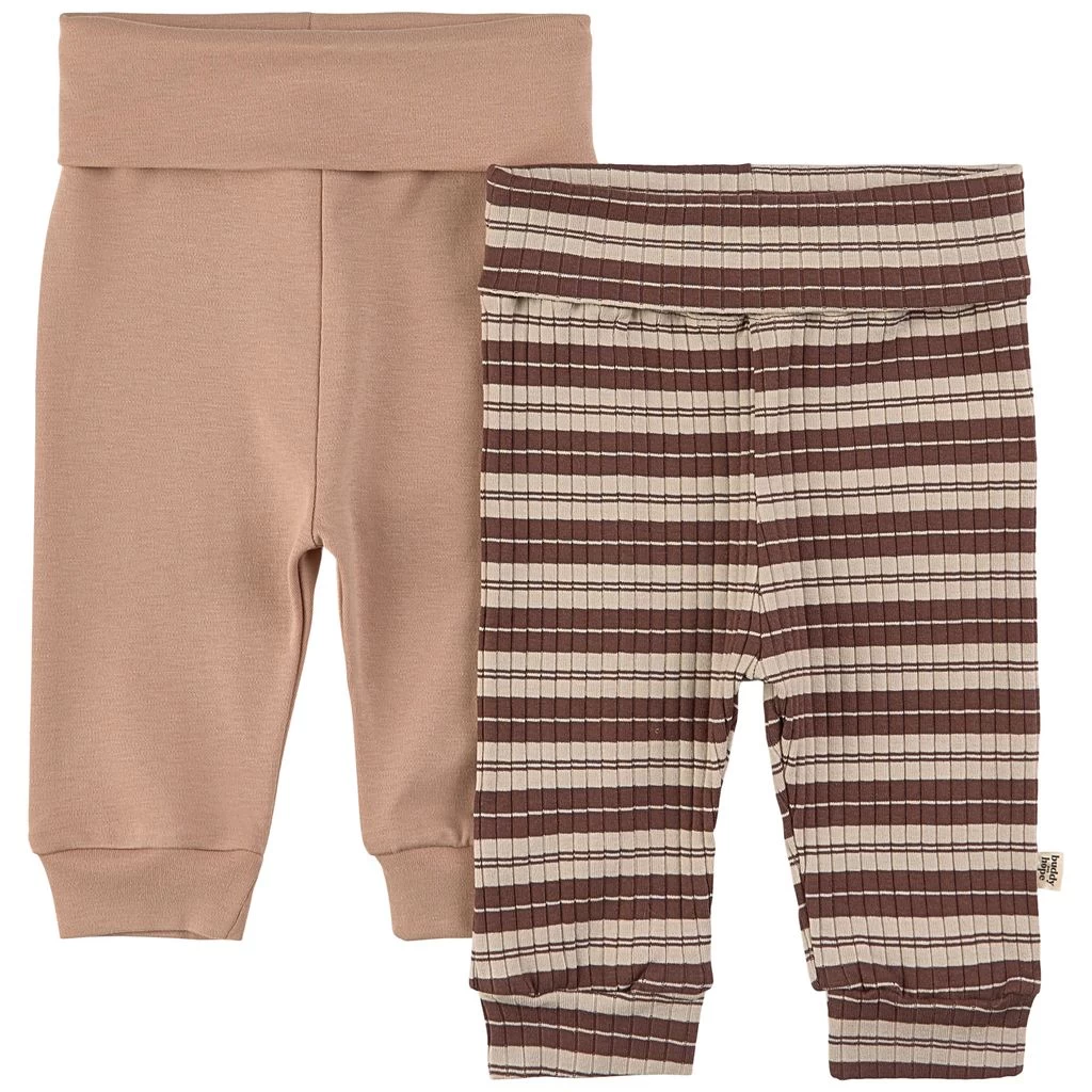 2-Pack GOTS Baby Pants Chocolate/Oak 1 2-Pack GOTS Baby Pants Chocolate/Oak