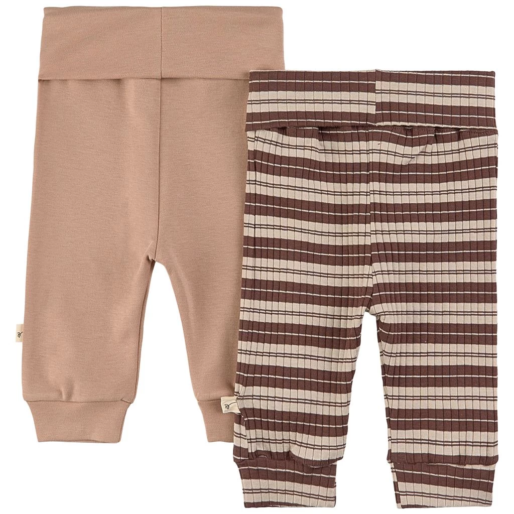 2-Pack GOTS Baby Pants Chocolate/Oak 2 2-Pack GOTS Baby Pants Chocolate/Oak - Image 2