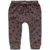 Ribbed Printed Baby Pants Brown