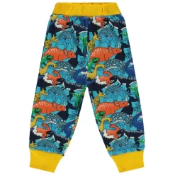 Småfolk Sweatpants With Dinosaur Print Blue Atoll