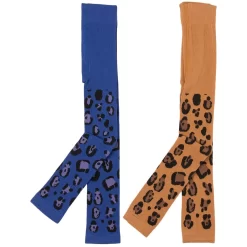 Mini Rodini 2-Pack Leopard Footless Tights Purple