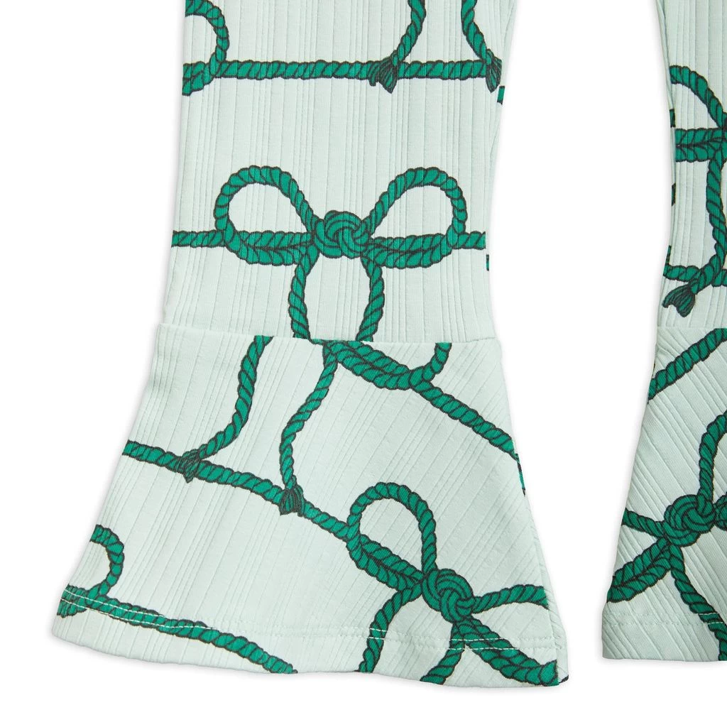 Mini Rodini GOTS Rope Printed Pants Green 3 Mini Rodini GOTS Rope Printed Pants Green - Image 3