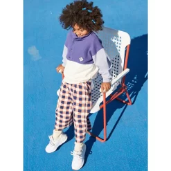 Checked Pants Brick/Navy -PETIT BATEAU Store 1024x1024 4230