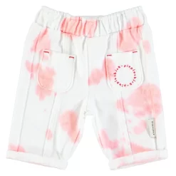 Pants With Tie-dye Effect Pink
