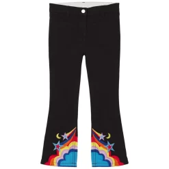 Stella McCartney Kids Embroidered Jeans Black