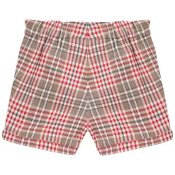 TARTINE ET CHOCOLAT Checked Shorts Beige Rose