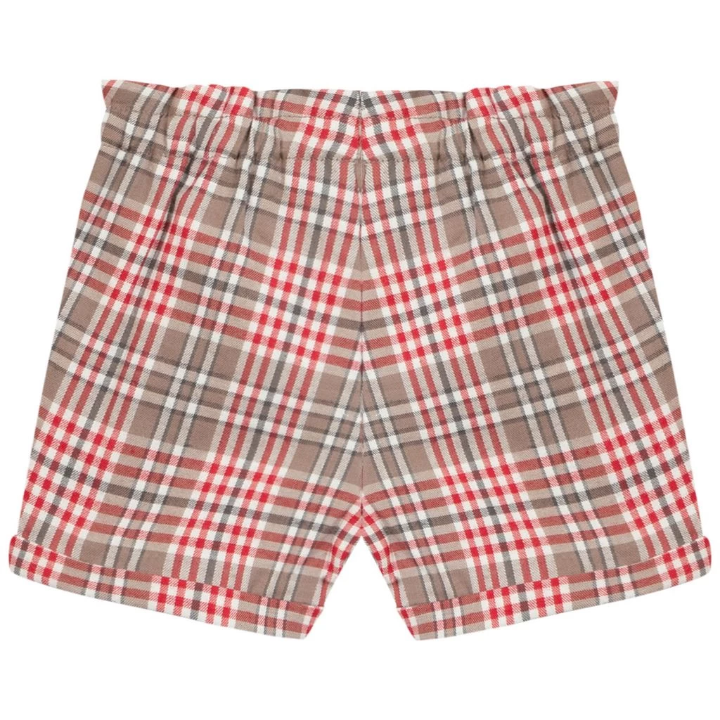 TARTINE ET CHOCOLAT Checked Shorts Beige Rose 1 TARTINE ET CHOCOLAT Checked Shorts Beige Rose