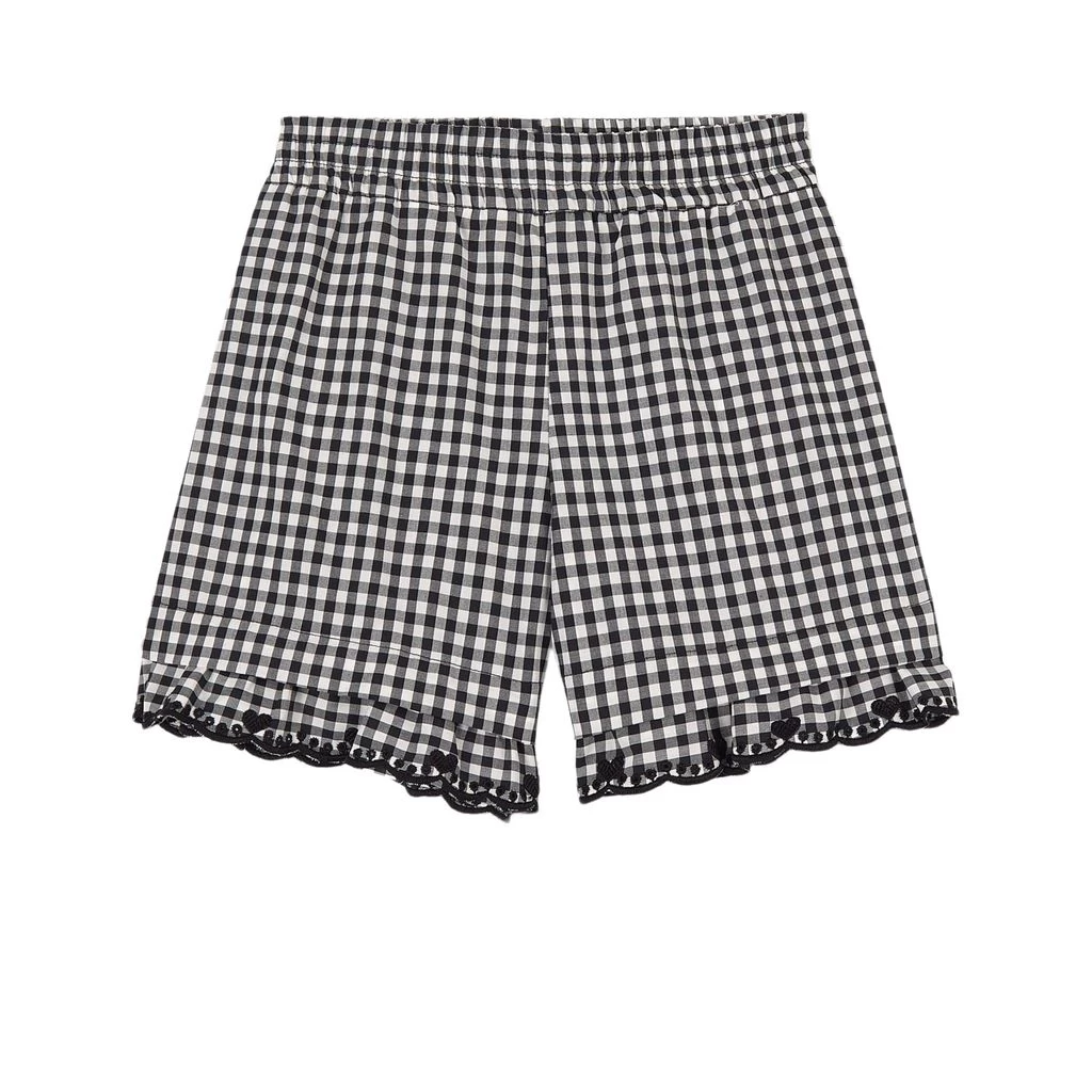 Monnalisa Gingham Shorts Black 1 Monnalisa Gingham Shorts Black