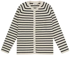 Flye Striped Cardigan Off-white