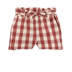 PETIT BATEAU Checked Shorts Red