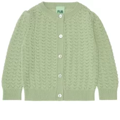 Cardigan With Pointelle Details Pistachio