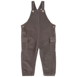 Corduroy Overalls Gray