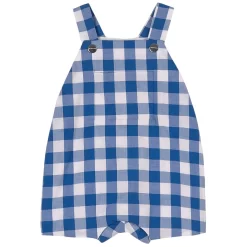 Jacadi Check Overalls Blue