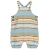 Hust & Claire Melvin Striped Overalls Sand Shell
