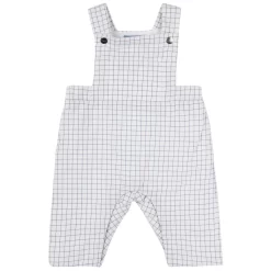 Jacadi Checkered Overalls White