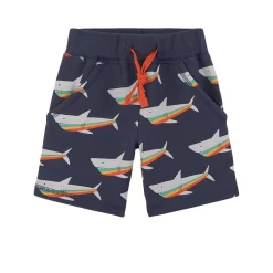 Frugi Snug Shorts Mid Pink Rainbow Stripe