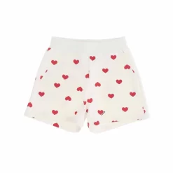 Monnalisa Heart Print Shorts Cream