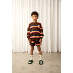 Mini Rodini Striped Sweatshorts Brown 9 Mini Rodini Striped Sweatshorts Brown -PETIT BATEAU Store 1024x1024 4779