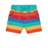 Frugi Little Stripy Shorts Rainbow Stripe