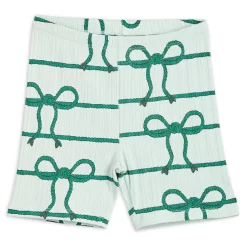 Mini Rodini GOTS Rope Printed Bike Shorts Green