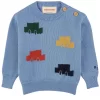 Bobo Choses Color Cars Knit Sweater Blue