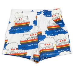 Mini Rodini GOTS Ferry Printed Shorts White